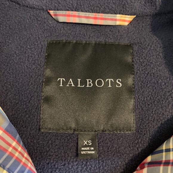 Talbots Vest Womens XS Extra Small Diamond Quilted Tomber Plaid Fleece Lined - Picture 8 of 12